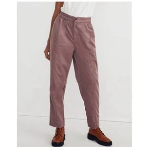 Madewell 2022 Corduroy Pull-On Tapered Pants Carpenter High Rise in Fig Size XS